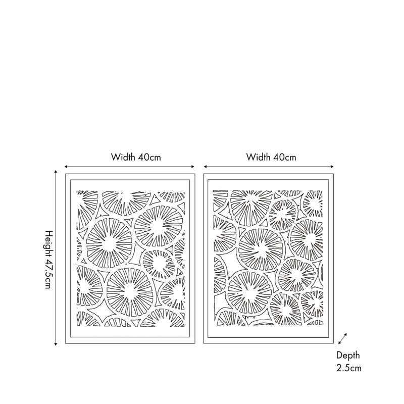 2 Piece Closed Corner Frame Set on Canvas