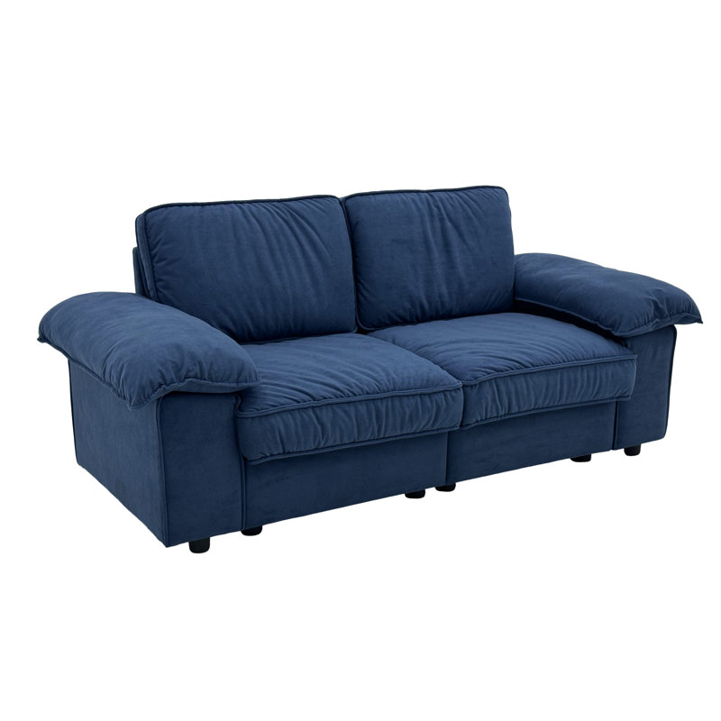 Canapé de rangement à 2 places avec compartiment caché, idéal pour les petites maisons et les espaces de vie contemporains, canapé confortable à 2 places