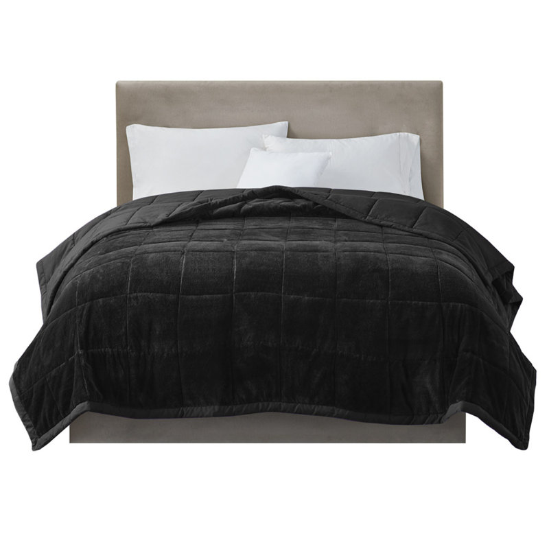 Couverture réversible en duvet Heiq Smart, Noir, L 107,99 po x l 89,99 po