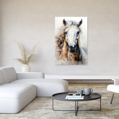 Art mural majestueux, cheval éthéré contemporain contemporain