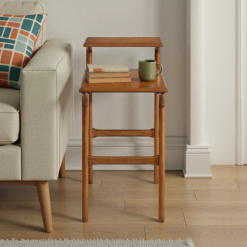 Table de bout Mid-Century, Cannelle