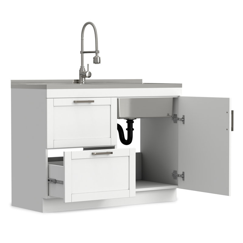 Hennessy All-In-One 46-inch Laundry Utility Sink and Cabinet