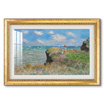 The Cliff Walk at Pourville, 1882-Claude Monet-Custom Framed Print