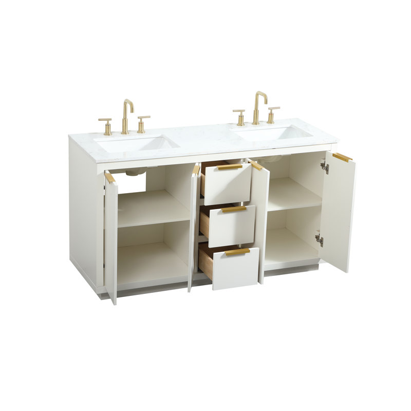 Ensemble de meuble-lavabo double Broadlands, Blanc
