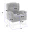 Chaise berçante rembourrée en tissu Teha Teddy-34025544