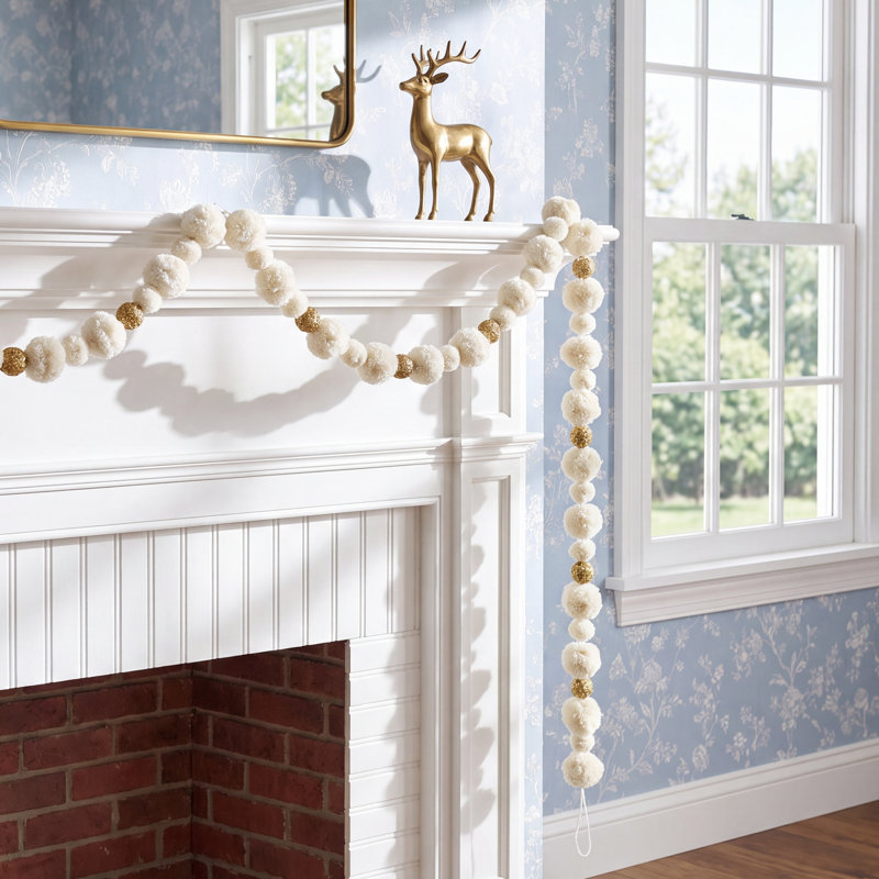 Fabric Pom Pom Garland