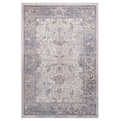 Tapis tissé et traditionnel 6 x 9, brun / beige, teinté, ne perd pas ses poils, convient à la chambre à coucher, au salon, au tapis de grenier de salle à manger 6 x 9 et idéal pour