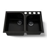 Executive Chef™ 33" L x 22" W Undermount Kitchen Sink with 4 Oversize Faucet Holes
