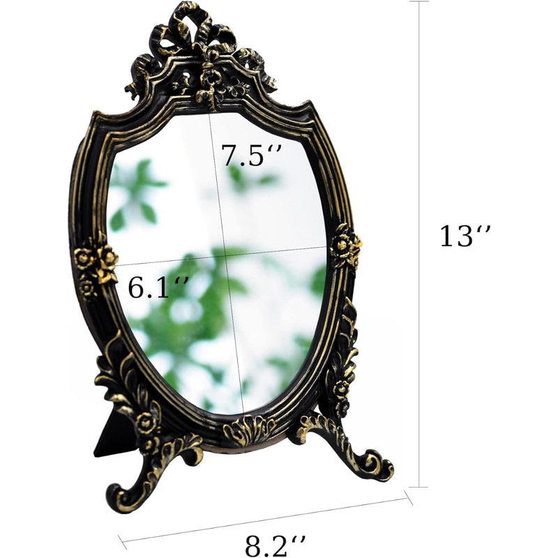 Oval Floor Mirror, Black