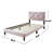 Velvet Upholstered Adjustable Headboard Bed With Tufting Design-1463125431-1463125428