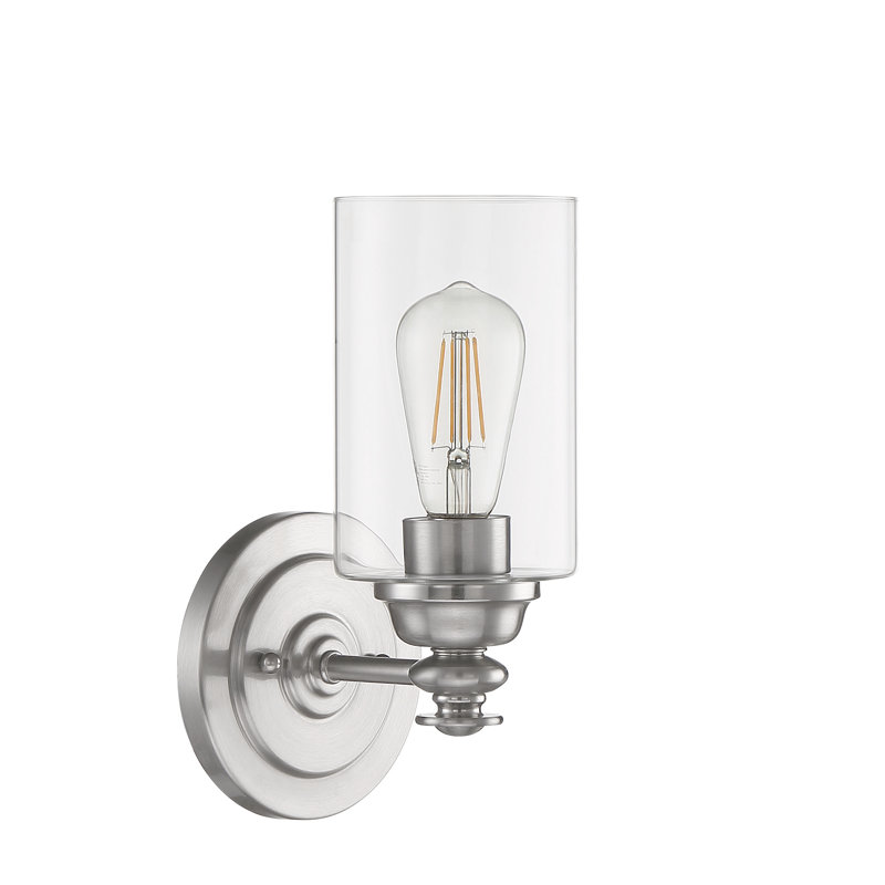Appliquee à bras 1 lumières Uffington, Nickel poli brossé