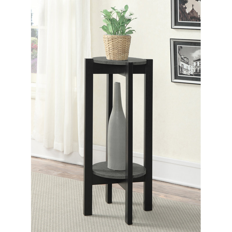Support pour plante à plusieurs niveaux Saria, H 31 po x l 14,75 po x P 14,75 po, Faux ciment / noir