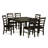9 Piece Modern Dining Table Set Includes a Square Wooden Table with Butterfly Leaf and 8 Kitchen Dining Chairs, Cappuccino-1790965722-1790965712-1790965719