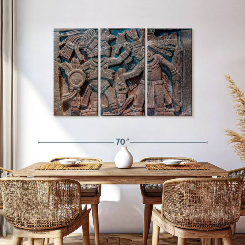 Senne Aztec Stone Carving, 36" H x 57" W