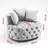 Accent Chair / Classical Barrel Chair For Living Room / Modern Leisure Sofa Chair (Blue)-2115118185