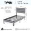 Structure de lit tapissier moderne - avec tête de lit, sans sommier, rangement sous le lit 14 po-109742399-109742398