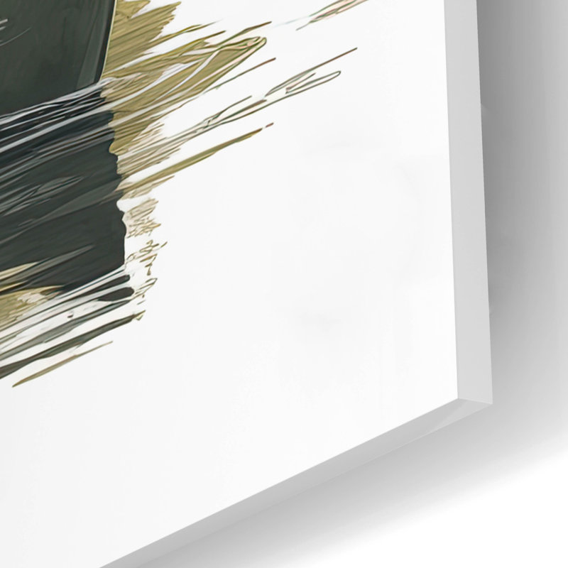  «Black Bear Canoe Mountains» par Jim Baldwin, art mural en verre acrylique, 16 po x 12 po