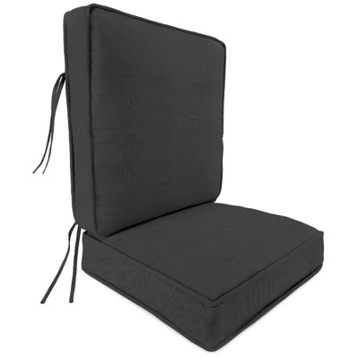 22 in x 45 in Outdoor Deep Seat Cushion Set with Ties