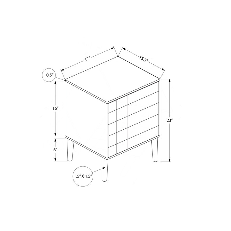 Table d'appoint, bout, table d'appoint, petit, rangement, lampe, stratifié noyer, moderne