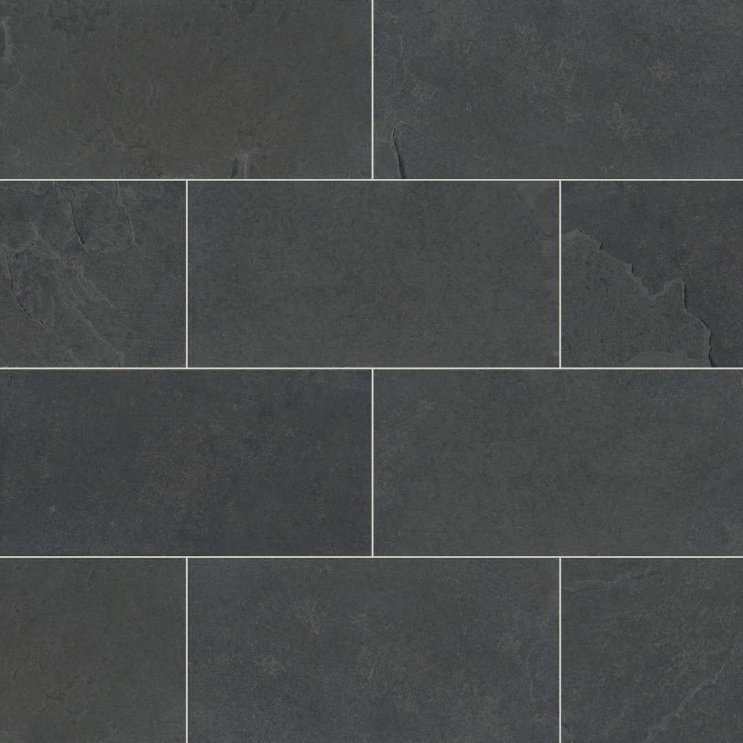 Camden Charcoal 3 in. x 6 in. Gauged Slate Subway Floor and Wall Tile Ackland