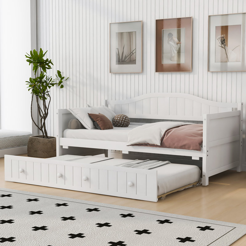 Audryana Daybed with Trundle & Wooden Frame