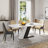 Modern White Rectangular Sintered Stone Dining Table with Z-shaped Pedestal Base-1915165441-1927470242