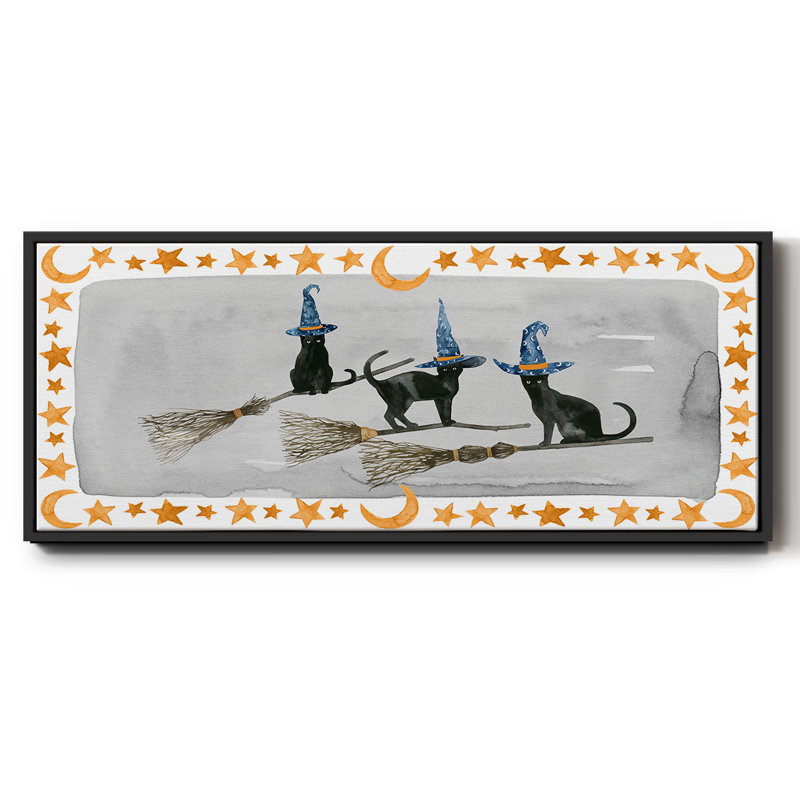 Black Cat Collection D- Framed Canvas