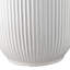 Ensemble de 2 pots de fleurs Lyna, céramique blanche, texture nervurée verticale