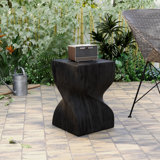 Ivy Bronx Doraly Square Side Table In Fiberstone Assembled Modern End Table