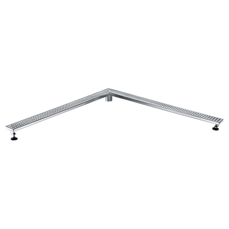Brisbane River Series Wall Corner Stainless Steel Floor Shower Drain 