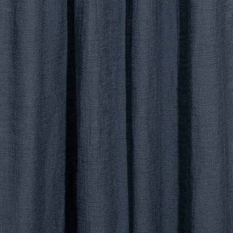 Cotton Semi Sheer Curtain Panel Pair, 52" W x 108" L, Navy