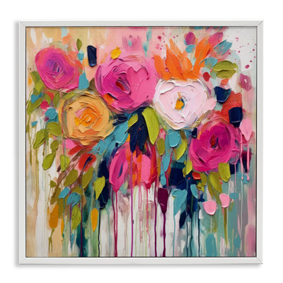 Urban Paint Bouquet White Framed Giclee Art by Irena Orlov 