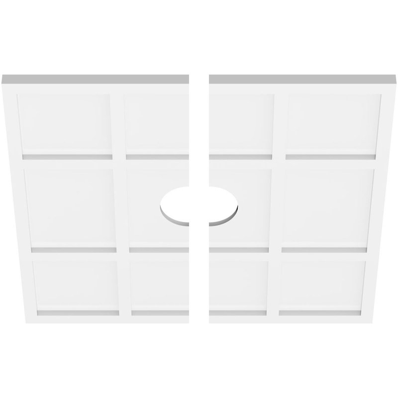 Médaillon de plafond contemporain Rubik, H 24 po x l 24 po x P 1 po