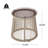 MOONSTONE MODERN ROPE WEAVE SIDE TABLE with Tempered Glass Top for Outdoor Use and Durability
