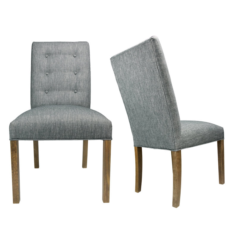 Chaise d'appoint capitonnée Earles, Cendré