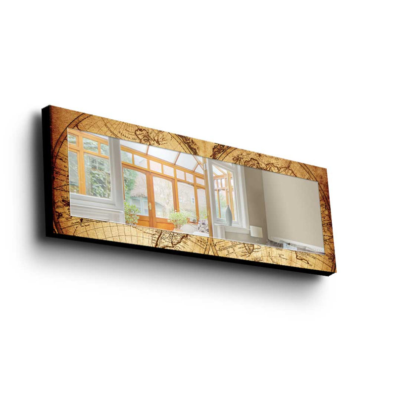 Élégant miroir décoratif avec cadre 100% bois de pin, 15,7 po x 47,2 po | Miroir en verre véritable (épaisseur: 0,2 pouce) | Peinture sur tissu élégante | Idéal pour le salon, la chambre à coucher et le vestibule