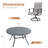 6-Person Round Patio Dining Set With  360° Swivel PVC-Coated Polyester Chairs-810337256