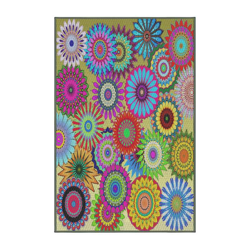 Abstract Indoor Rug, Rectangle 7' x 10'
