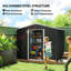 Lapathos  7.7 ft. W x 5.7 ft. D Metal Garden Shed-560883587