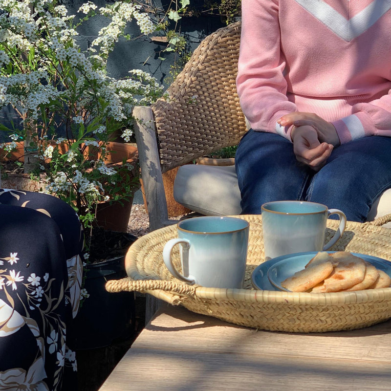 Denby Azure Haze Coupe Set Of 4 Mugs