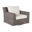 Fauteuil rustique tissé pivotant (sans haut-parleur) gris ardoise-684744451-792342708-684744691