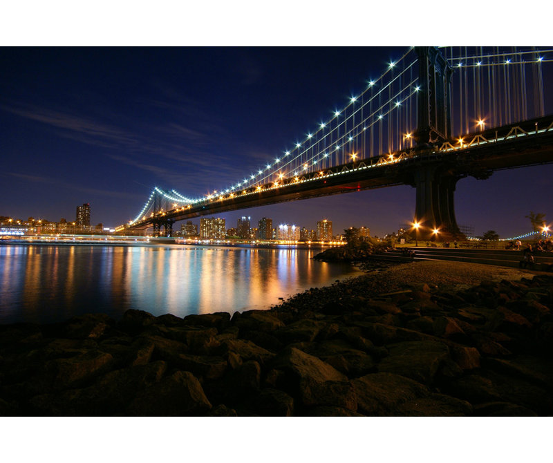 Pont de Manhattan à New York, H 12 po x l 18 po