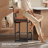 26.7"H Faux Leather Upholstered Counter Stool with Metal Frame-850694791-850499727