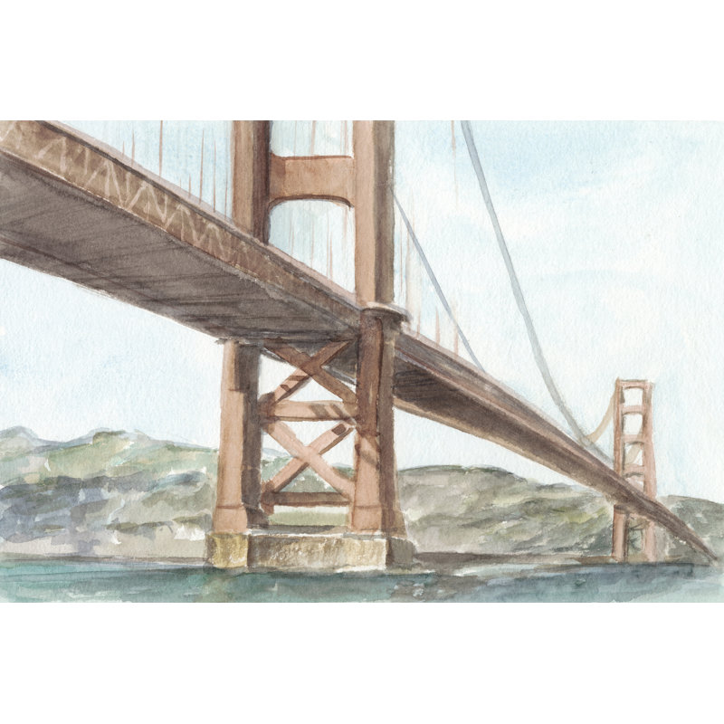Iconic Bridge III by Ethan Harper - Wrapped Canvas Painting, 30cm H x 46cm W x 3.8cm D