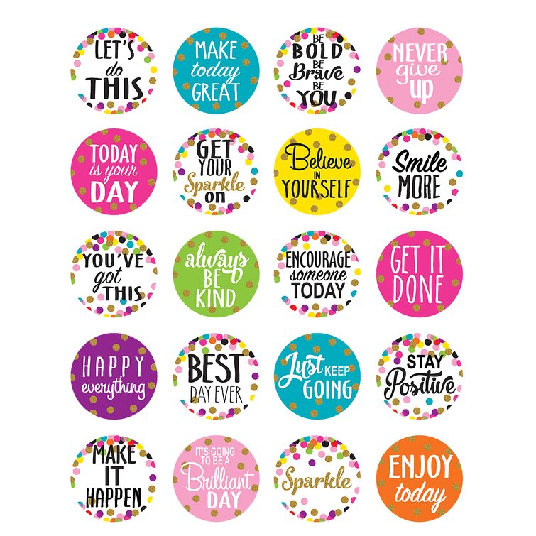 Teacher Created Resources Confetti Words To Inspire Sticker | Wayfair