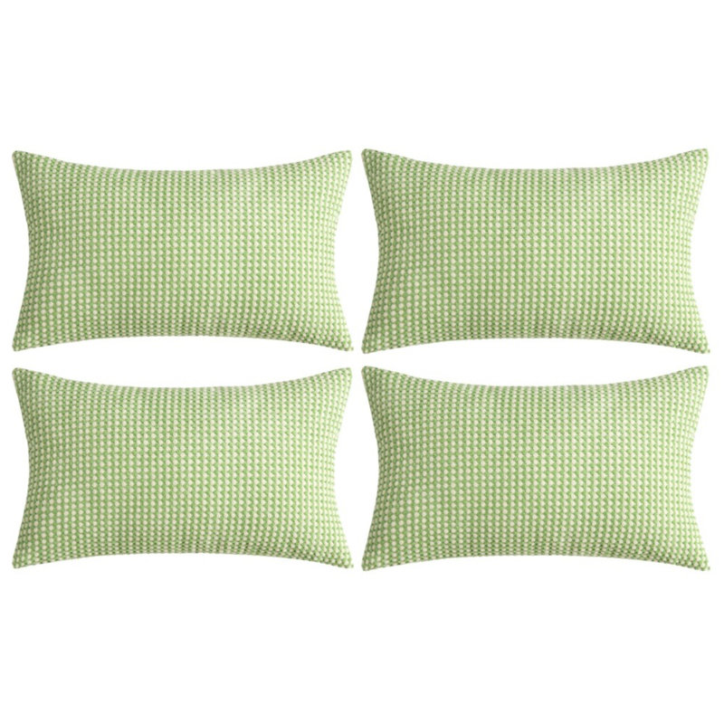 Coussin en velours côtelé réversible deux tons, Polyester/ bourre en polyester, Vert clair