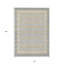 Tapis extérieur lavable rayé gris et argent 10 pi x 14 pi