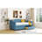 Twin Size Daybed With Two Drawers And Enticing Upholstery - Blue Wood Slat Upholstered In-2144476064