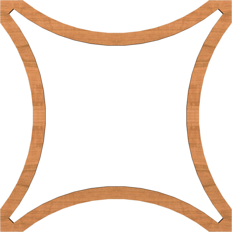 Charpente de plafond décorative Lilley, Cerisier, H 47,25 po x l 47,25 po x P 0,375 po
