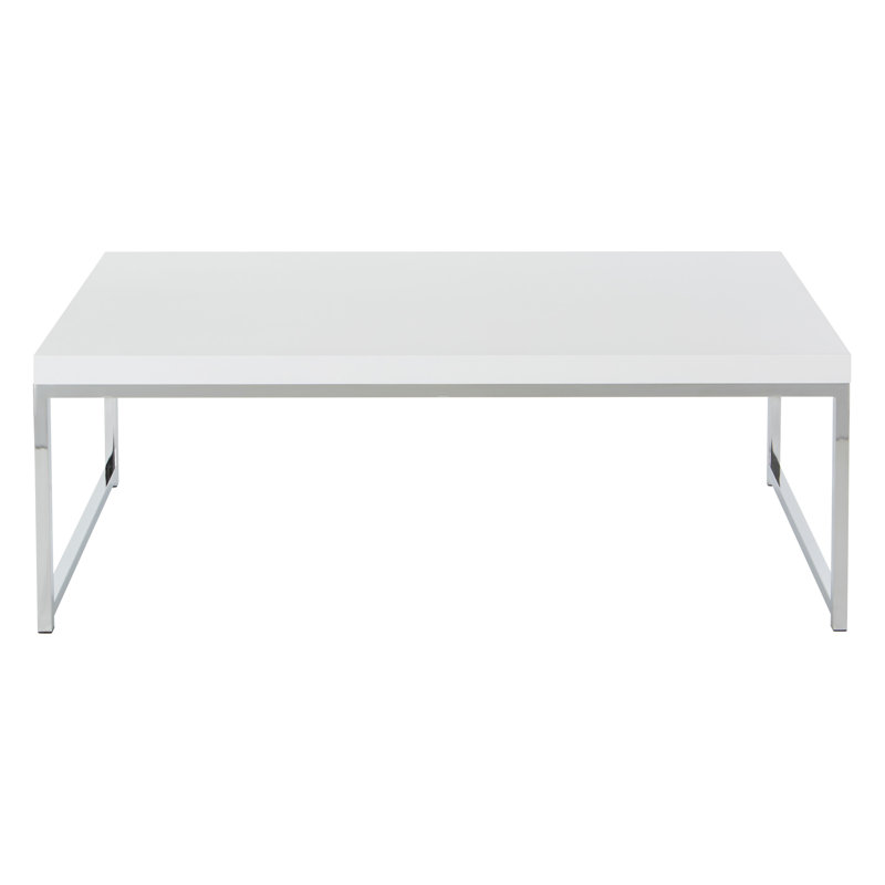 Table basse Agadir, Chrome/blanc
